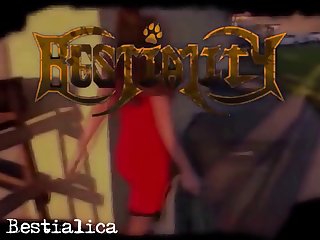 Crouching Down To Him And Attaching The Collar